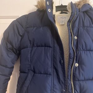 Dark blue kids winter jacket